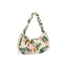 Bolsa Pequena Farm Dunas Midnight Macaw Off White Florido