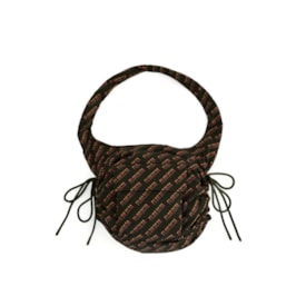 Bolsa Pequena Farm Tropicana Floresta Tipografica  Preto