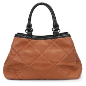 Bolsa Satchel Grande Wj Feminina Caramelo