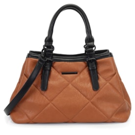 Bolsa Satchel Grande Wj Feminina Caramelo