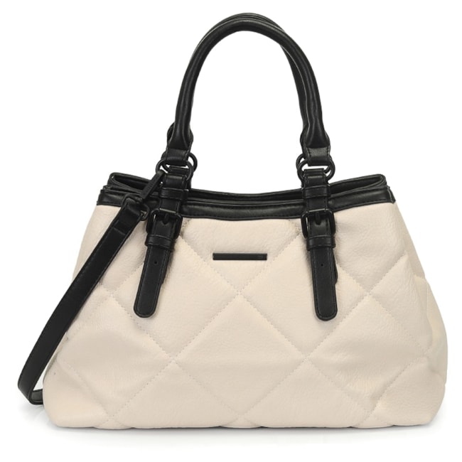 Bolsa Satchel Grande Wj Feminina Off White