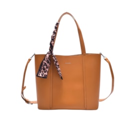 Bolsa Shopper Lenço Macadamia Feminina Caramelo
