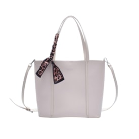Bolsa Shopper Lenço Macadamia Feminina Off White