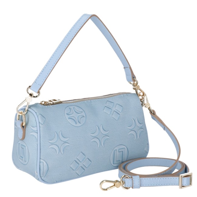 Bolsa Tiracolo Pequena  Celeste Luz da Lua Feminina Logograma