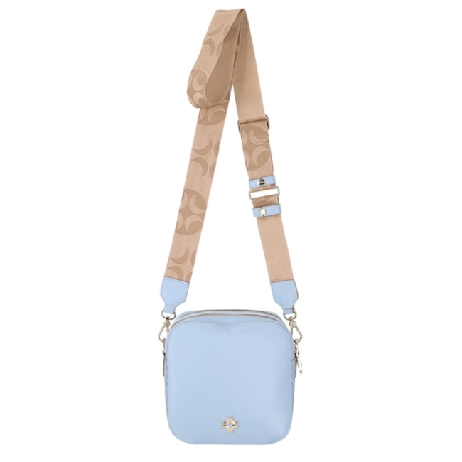Bolsa Tiracolo Pequena  Celeste Luz da Lua Feminina Logograma