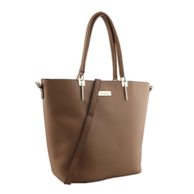 Bolsa Tote Grande Macadamia Feminino Caramelo