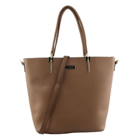 Bolsa Tote Grande Macadamia Feminino Caramelo
