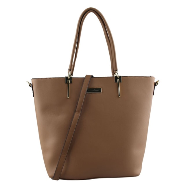 Bolsa Tote Grande Macadamia Feminino Caramelo