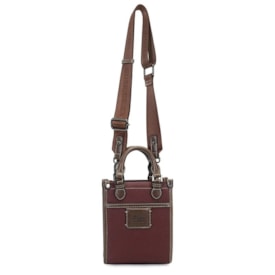 Bolsa Transversal Pequena Wj Feminina Burgundy