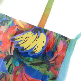 Bolsinha Farm Me Leva Banana Mix Moldura Azul