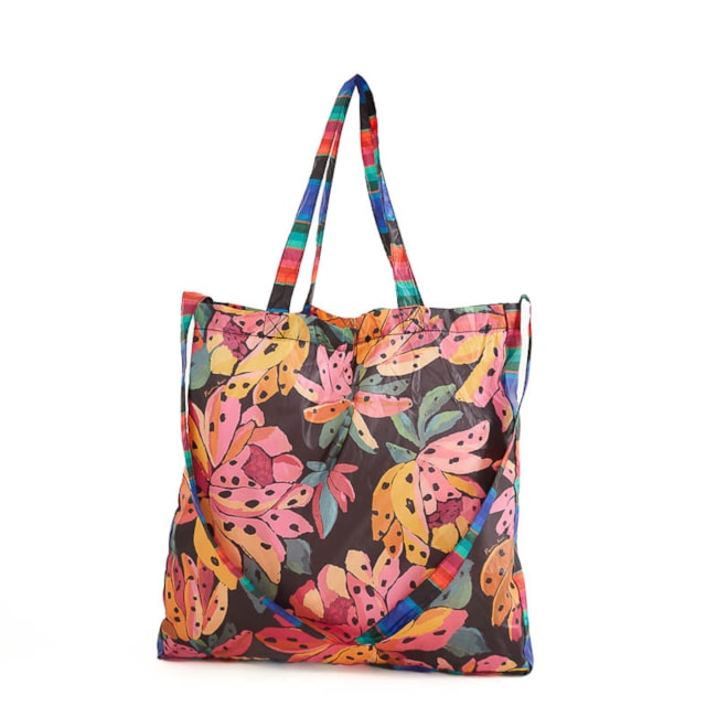 Bolsinha Farm Me Leva Flor De Banana Preto