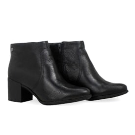 Bota Cano Baixo De Couro Burnish Bottero Feminina Preto