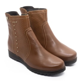 Bota Cano Curto Bottero Feminina Conhaque