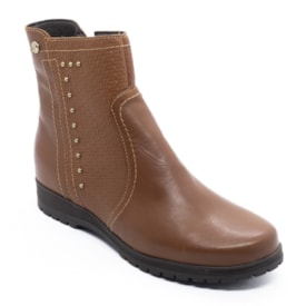 Bota Cano Curto Bottero Feminina Conhaque