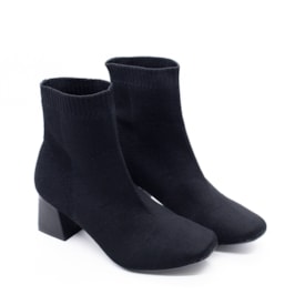 Bota Cano Curto Lu Resende Feminina Preto