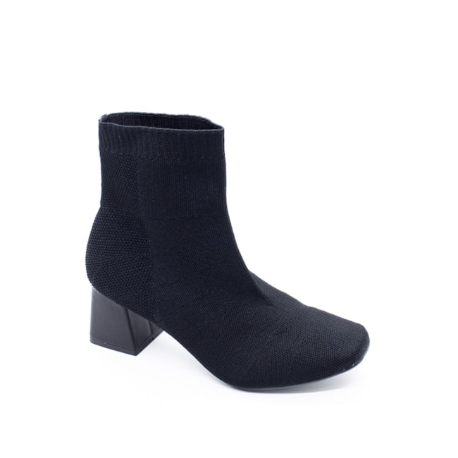 Bota Cano Curto Lu Resende Feminina Preto