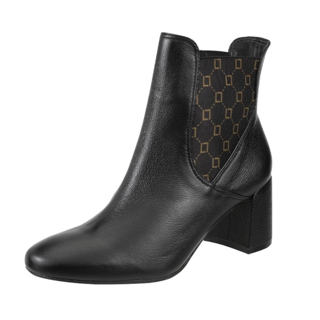 Bota Cano Curto Luz Da Lua Feminina Preto