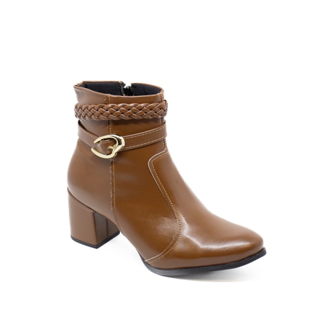 Bota Cano Curto Marina Carvalho Feminino Nogueira