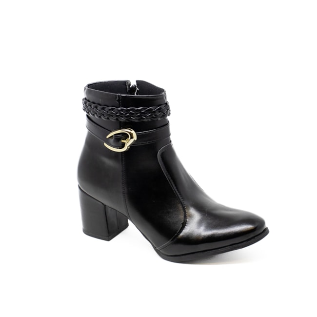 Bota Cano Curto Marina Carvalho Feminino Preto
