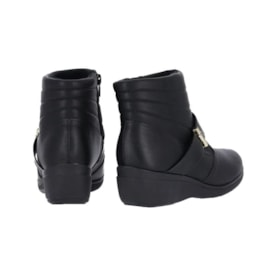Bota Cano Curto Piccadilly Feminina Preto