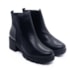 Bota Cano Curto Salto Medio Via Marte Feminina Preto