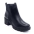 Bota Cano Curto Salto Medio Via Marte Feminina Preto