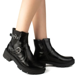 Bota Cano Curto Tratorada Dakota Feminino Preto
