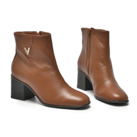 Bota Cano Curto Via Marte Feminina Caramelo