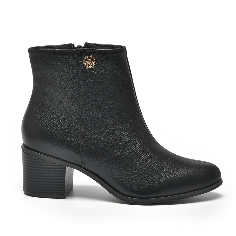 Bota Cano Curto Via Marte Feminina Preto - Lumman