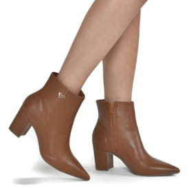 Bota Cano Curto Via Marte Feminino Caramelo