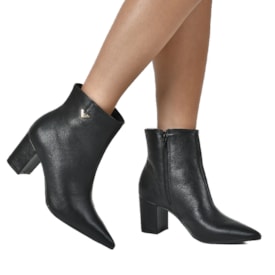 Bota Cano Curto Via Marte Feminino Preto
