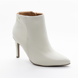 Bota Cano Curto Vizzano Feminina Branco Off