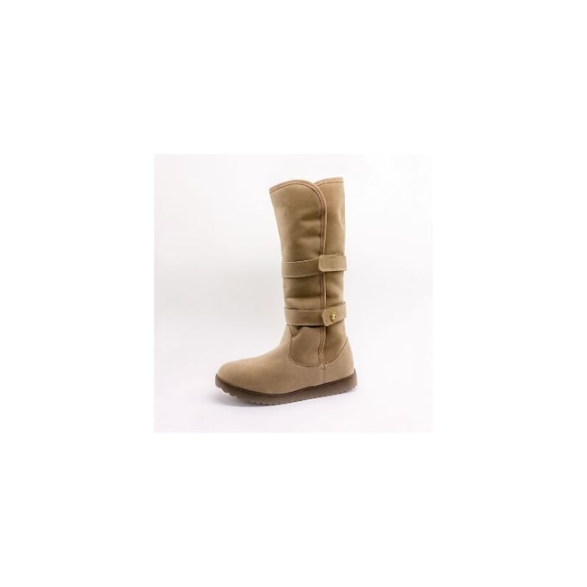 Bota Cano Longo Infantil Klin Feminina Bege