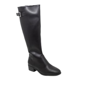 Bota Cano Longo Salto Baixo Beira Rio Feminina Preto