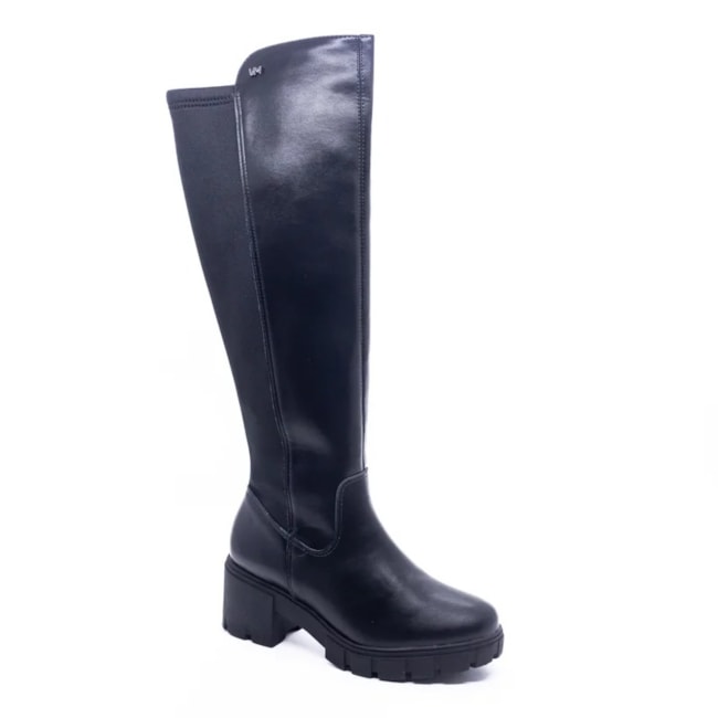 Bota Cano Longo Via Marte Feminina Preto