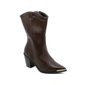 Bota Cano Médio Moleca Feminino Cafe