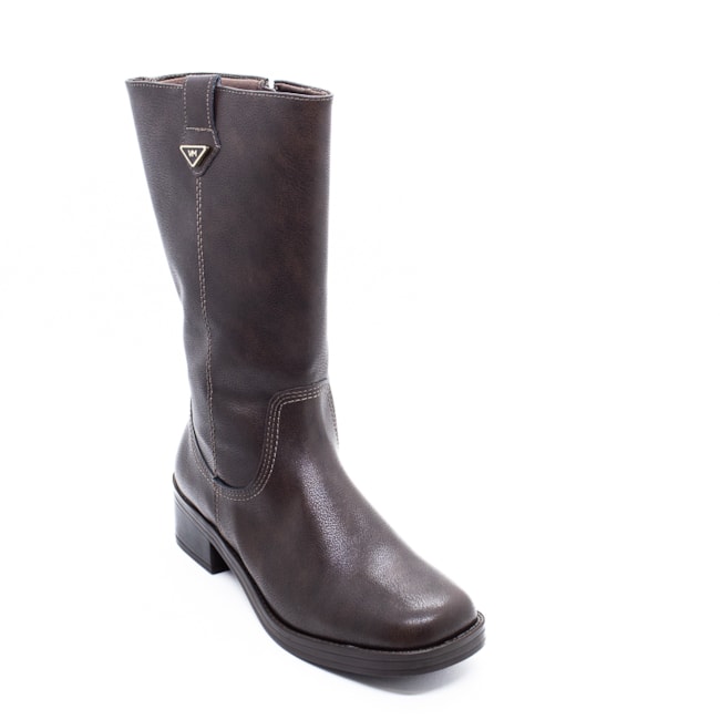 Bota Cano Médio Via Marte Feminina Cafe