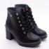 Bota Coturno Salto Alto Via Marte Feminino Preto