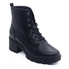 Bota Cuturno Salto Medio Via Marte Feminino Preto