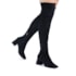 Bota Over Knee Bebecê Salto Bloco Strech Feminina Preto