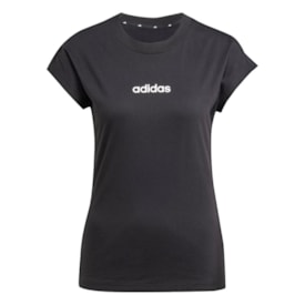 Camisa Algodão Adidas Essentials Linear Feminina Diversas Preto