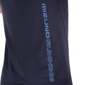 Camisa De Corrida Mizuno Focus Stamp 2 Masculina Azul Noite
