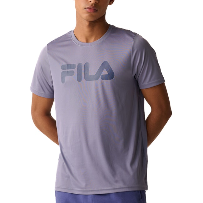Camisa Dry-Fit Fila Basic Sports 2 Masculina Azul Granito