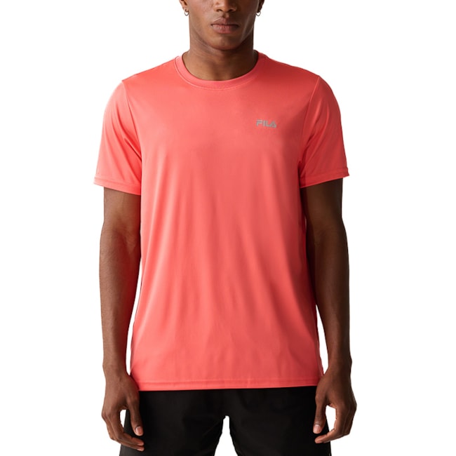Camisa Dry-Fit Fila Basic Sports 2 Masculina Coral Escuro