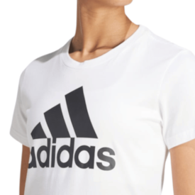 Camisa Esportiva Algodão Adidas Feminina Branco