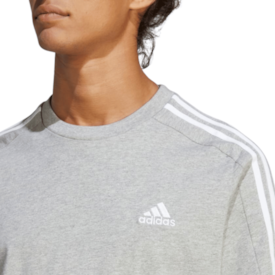 Camisa Esportiva Algodão Adidas Masculino Cinza