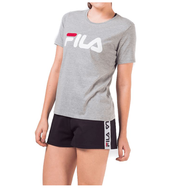 Camisa Fila Basic Letter Feminina Mescla