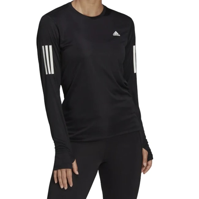 Camisa Manga Longa  Adidas Own The Run Preto
