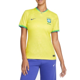 Camisa Nike Brasil I 2022/23 Torcedora Pro Feminina Amarelo