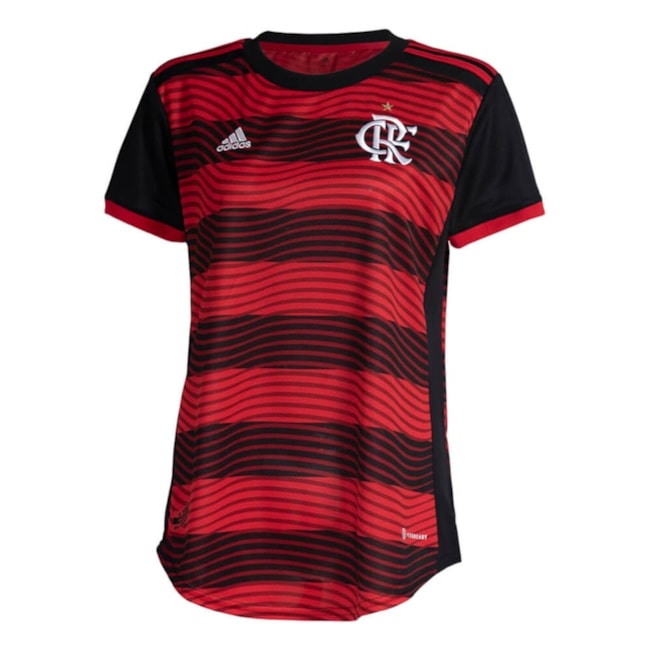 Camisa Oficial Adidas CR Flamengo 22/23 Feminina Preto